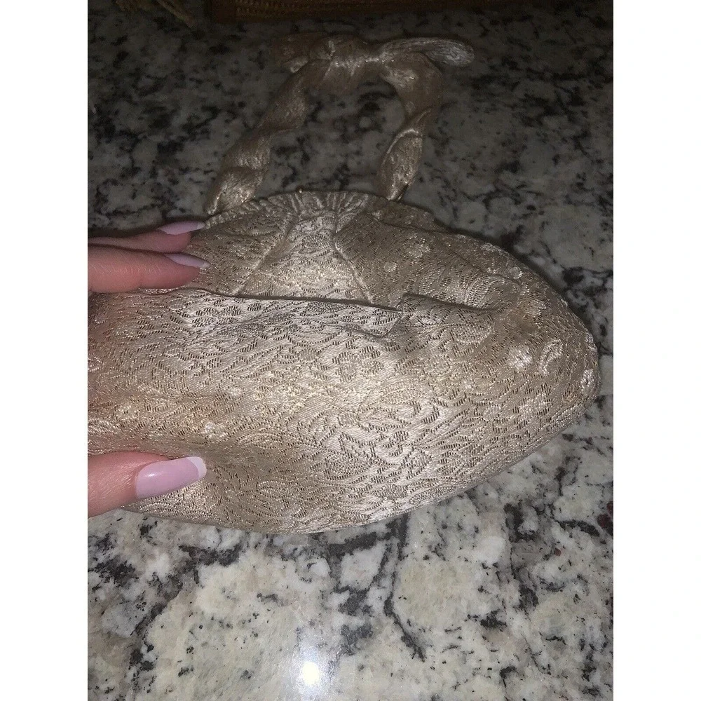 Claire Paris / New York Brocade Mini Vintage Bow Purse Handmade holiday glam